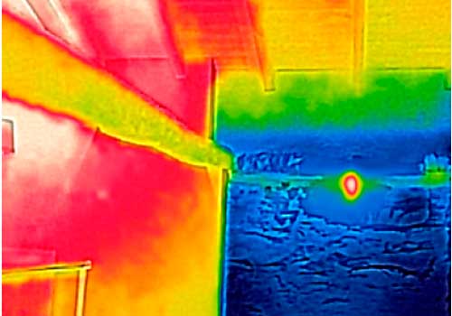 Termografía perdidas de calor aislamiento